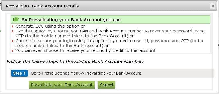 e verification income tax return via bank account picture 3