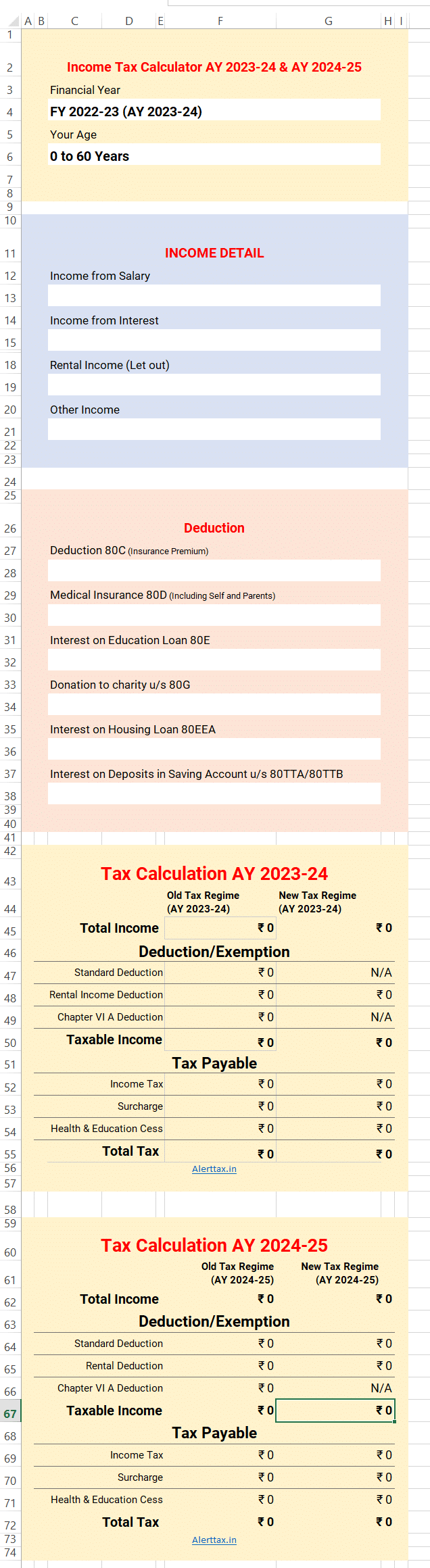 income tax calculator excelv8