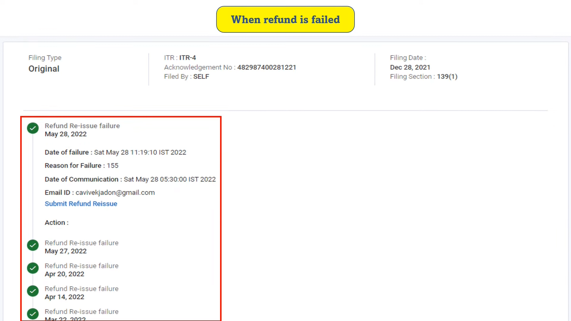 How to check refund status 2-39 screenshot