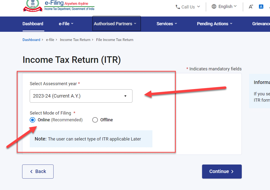 how to file itr2 step3